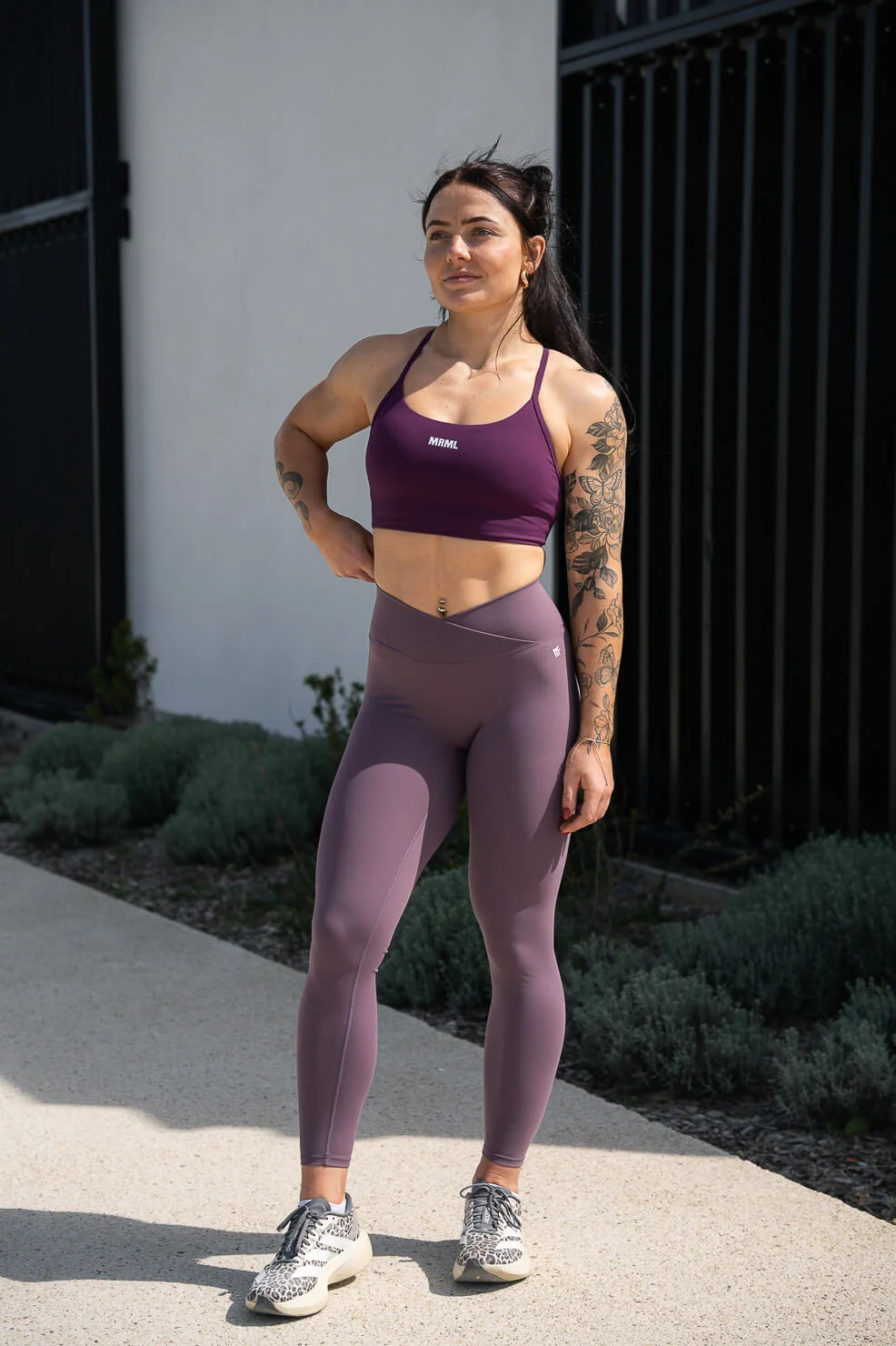 Brassière Dark Iris Legging Cross Plum-17