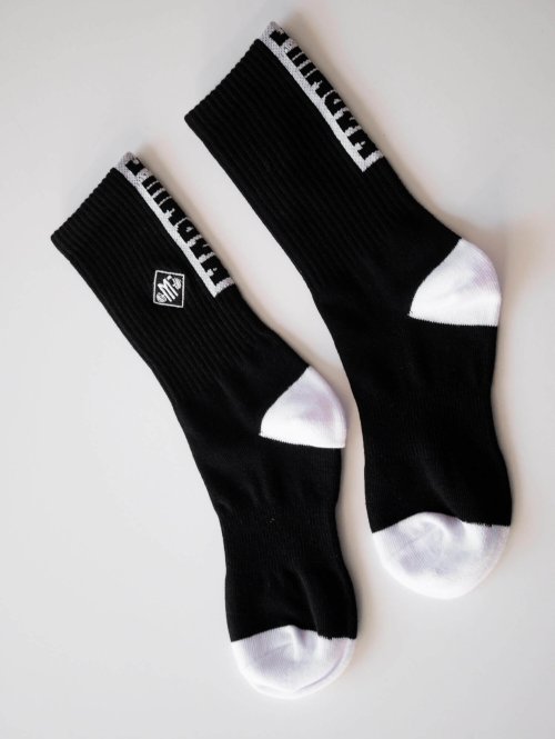 Chaussettes tennis noires-13