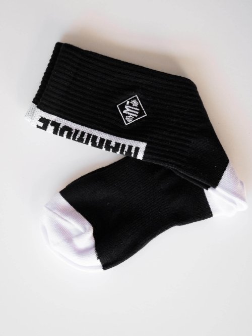 Chaussettes tennis noires-14