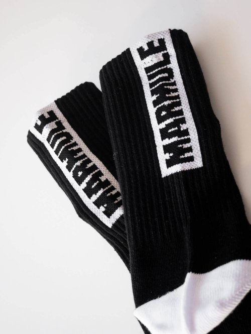 Chaussettes tennis noires-7