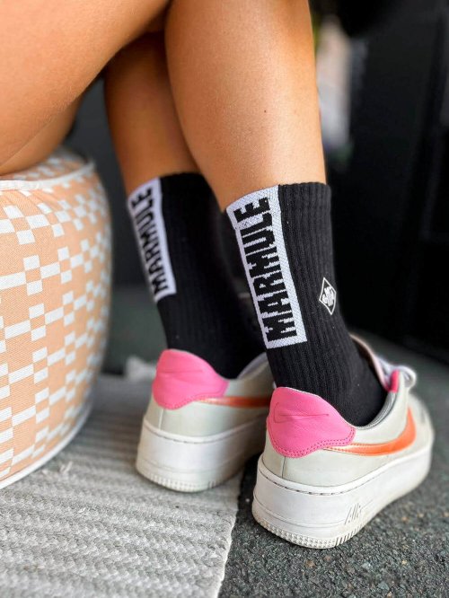 Chaussettes tennis noires
