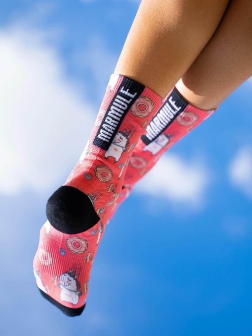 FRESQA Chaussettes de sport mi-longues unisexes à motif méduses pour le fitness et les activités de plein air, Motif méduse., taille unique